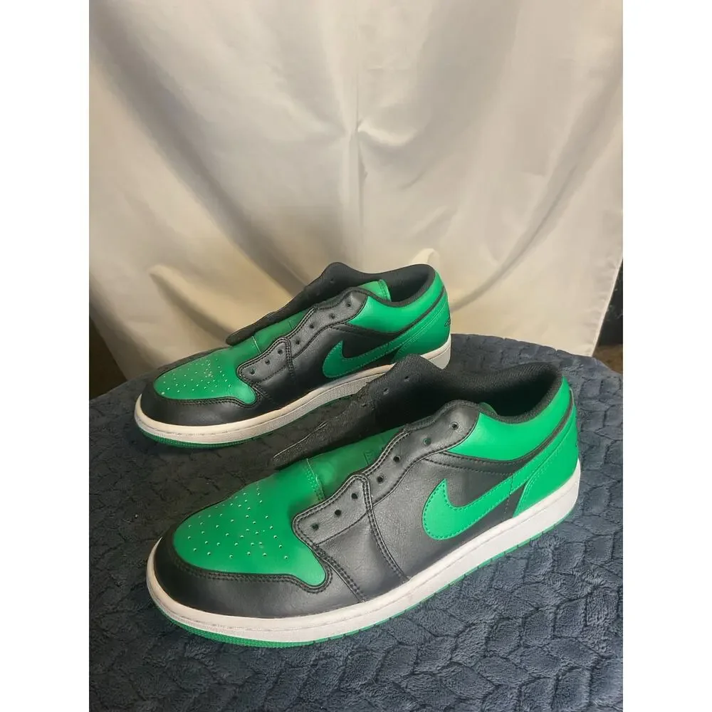 Nike Air Jordan 1 Low Green Black White Men’s Size 10 553558 065 Sneakers